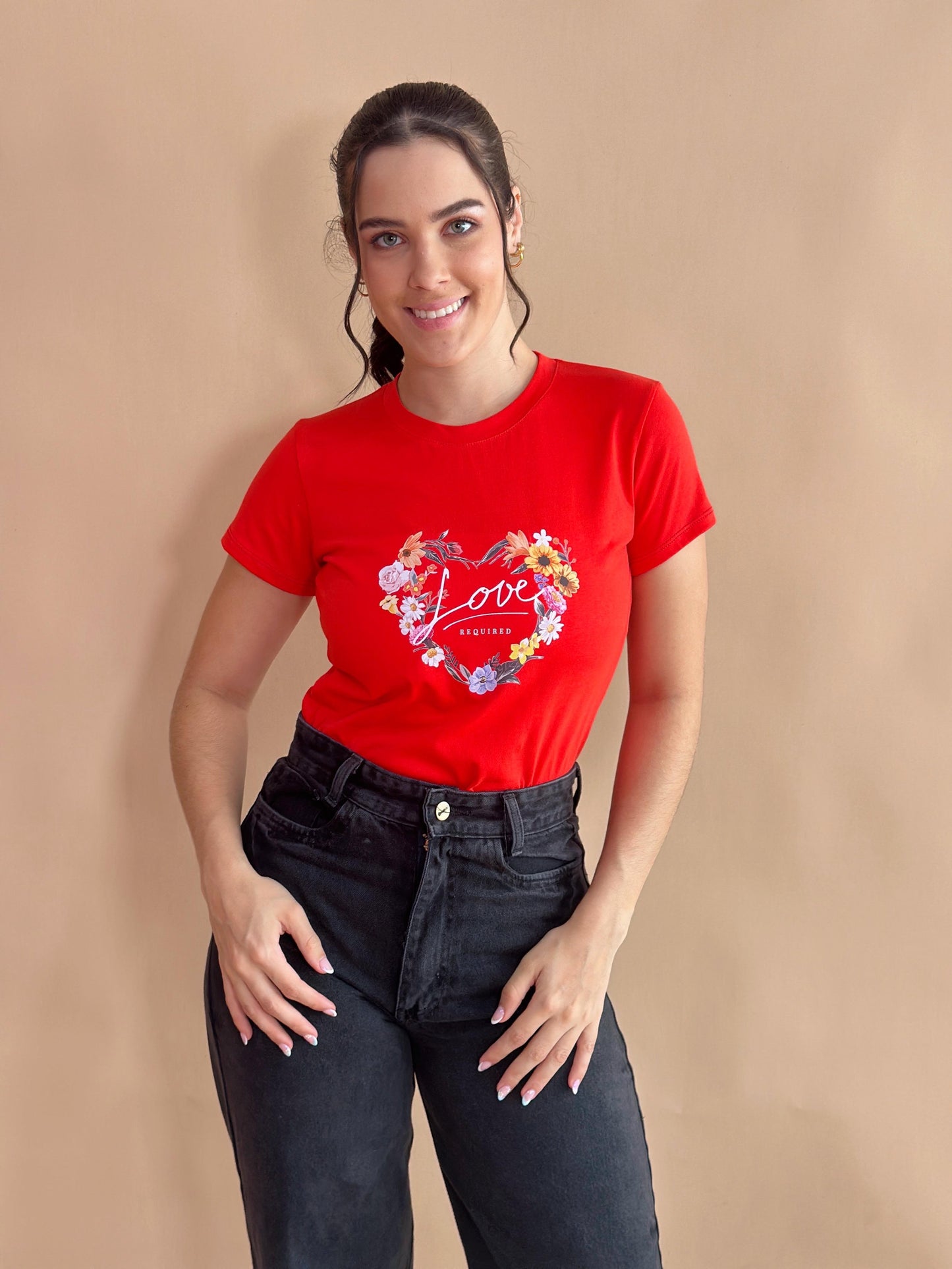 Básica Estampada Roja Love