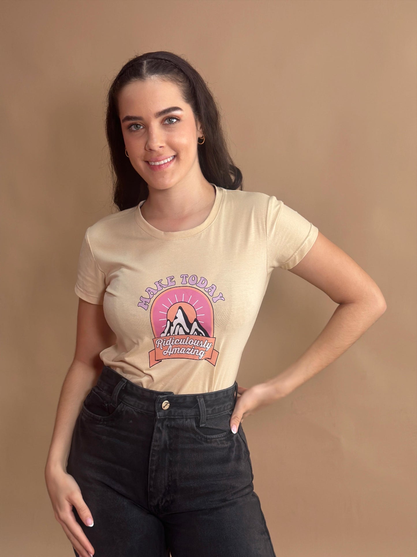Básica Estampada Beige Montaña