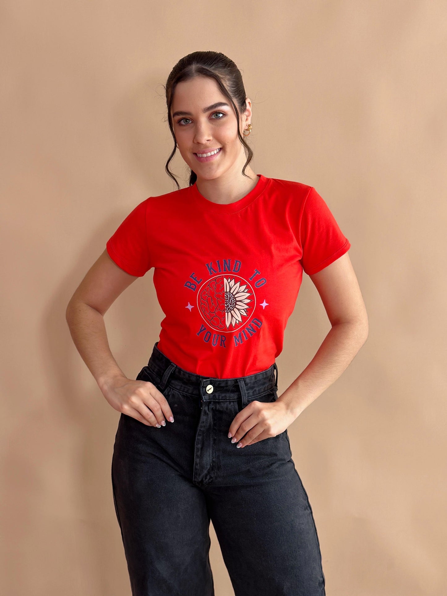 Básica Estampada Roja Be Kind