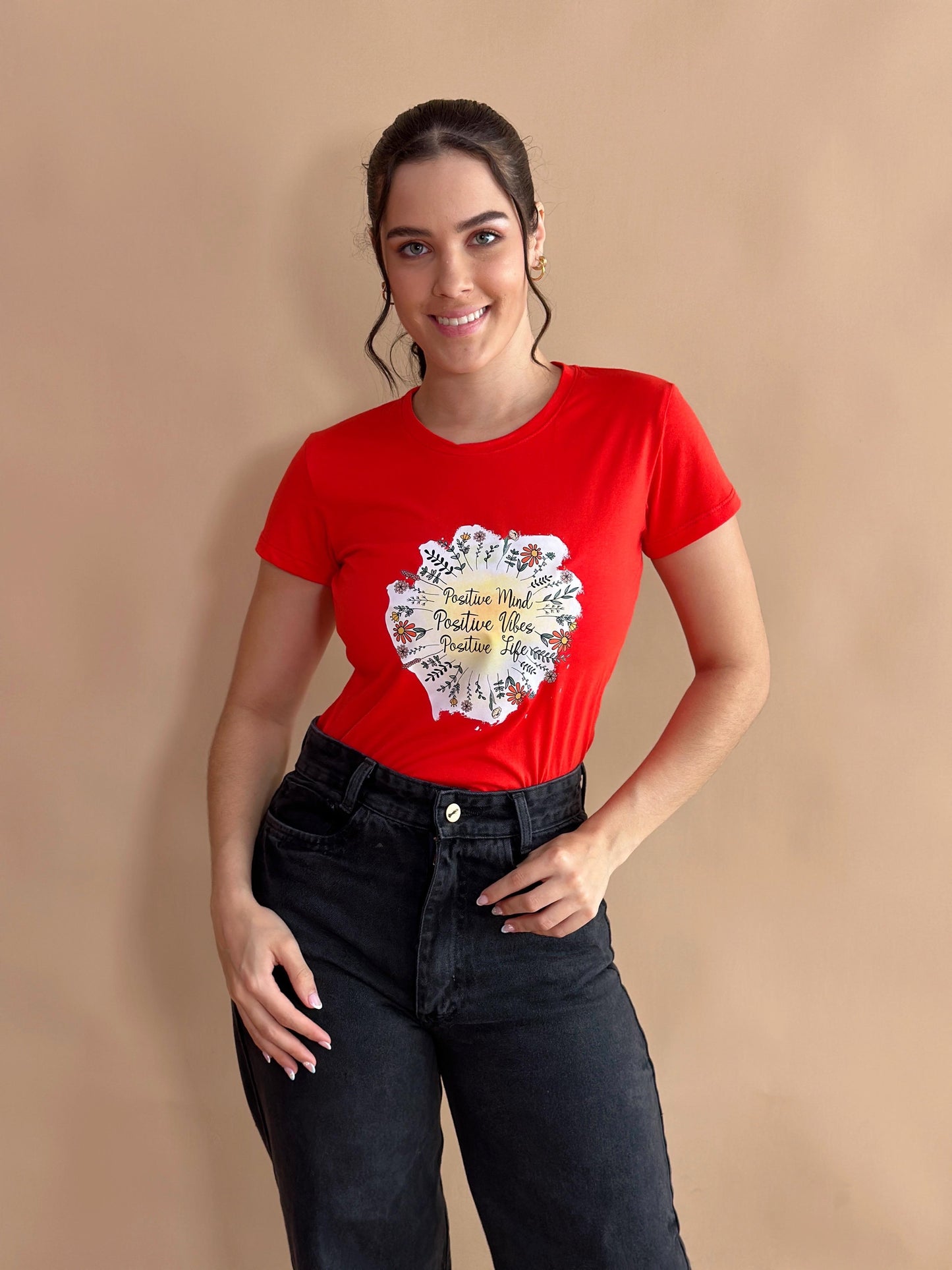 Básica Estampada Roja Positive