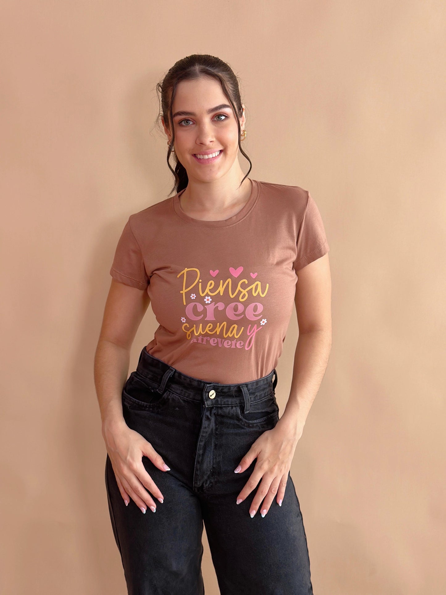 Básica Estampada Café Piensa