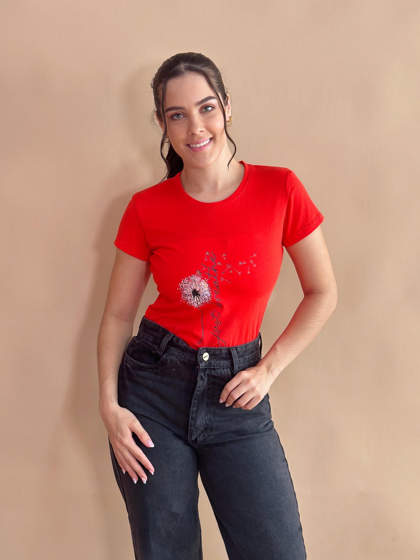 Básica Estampada Roja Just