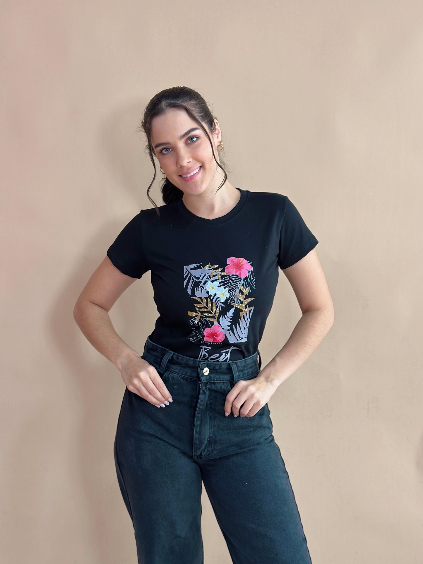 Básica Estampada Negra Simplicity