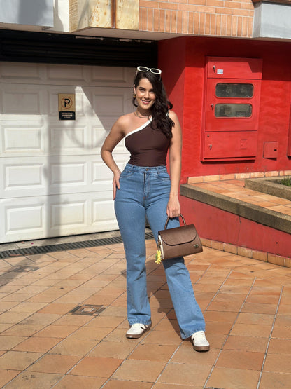 Jean Mom Flare Toledo Claro