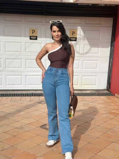 Jean Mom Flare Toledo Claro