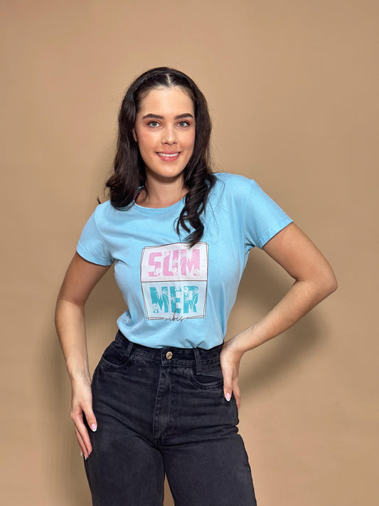 Básica Estampada Azul Summer