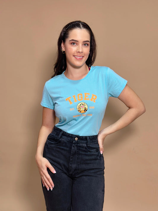 Básica Estampada Azul Tiger