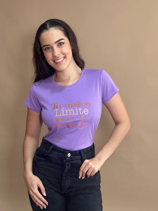 Básica Estampada Lila Tu Único Limite