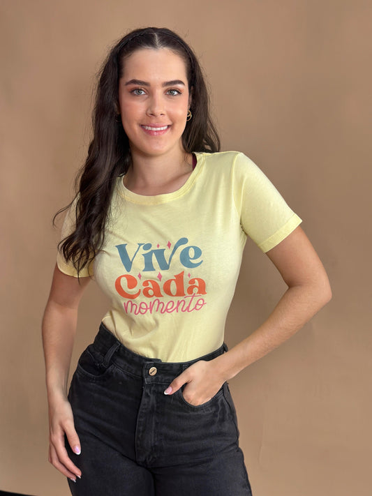 Básica Estampada Amarilla Vive