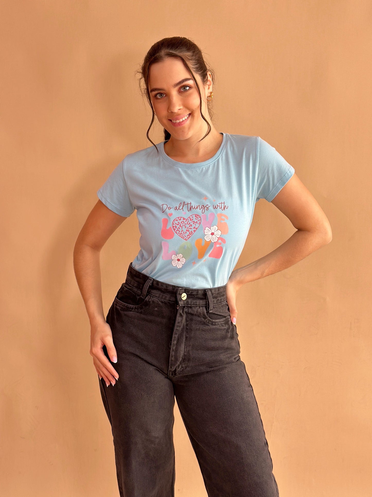 Básica Estampada Azul Love